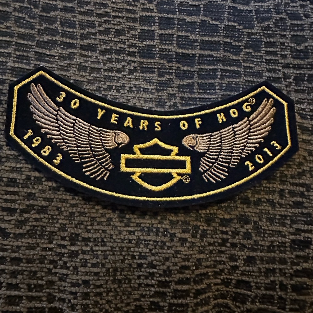 Skeleton Biker Embroidered Patch - image 4